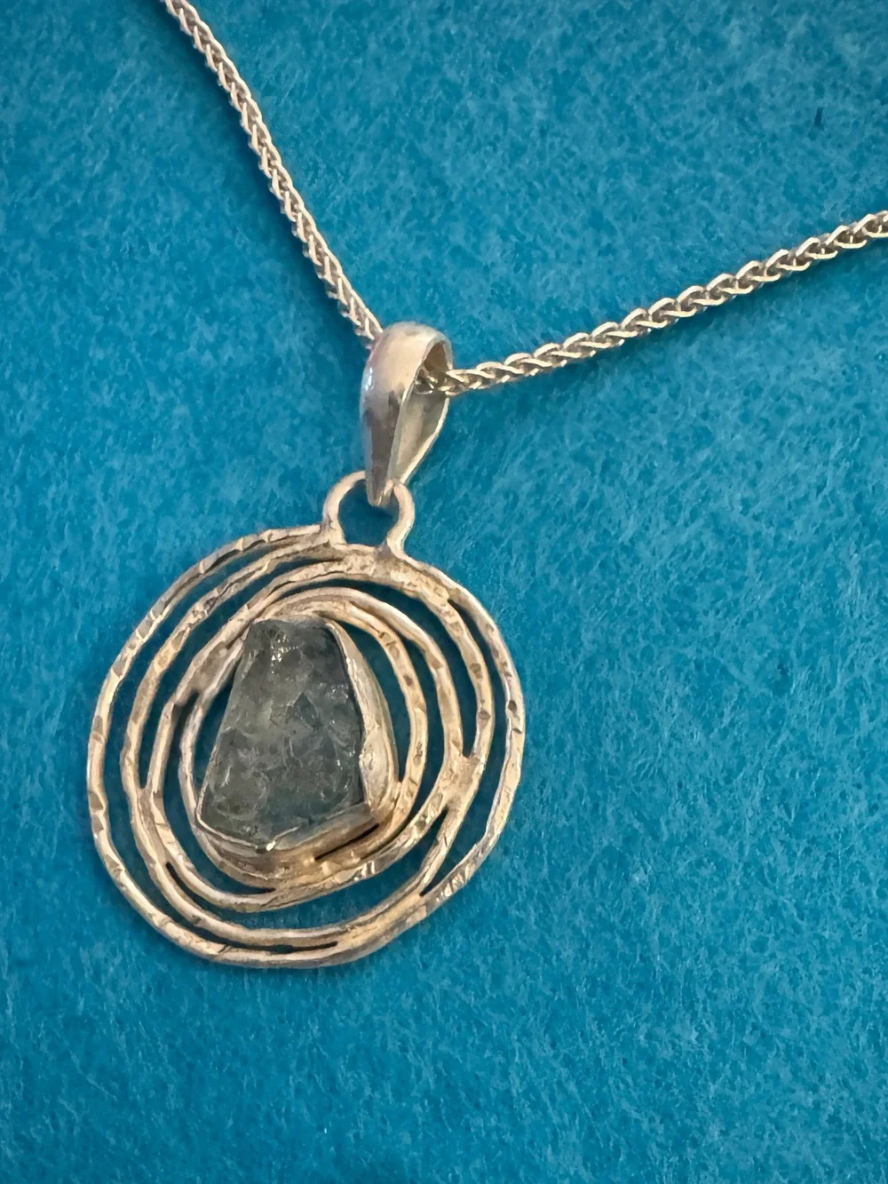 Sterling silver Spiral Pendant Necklace - Women's Jewelry 0169